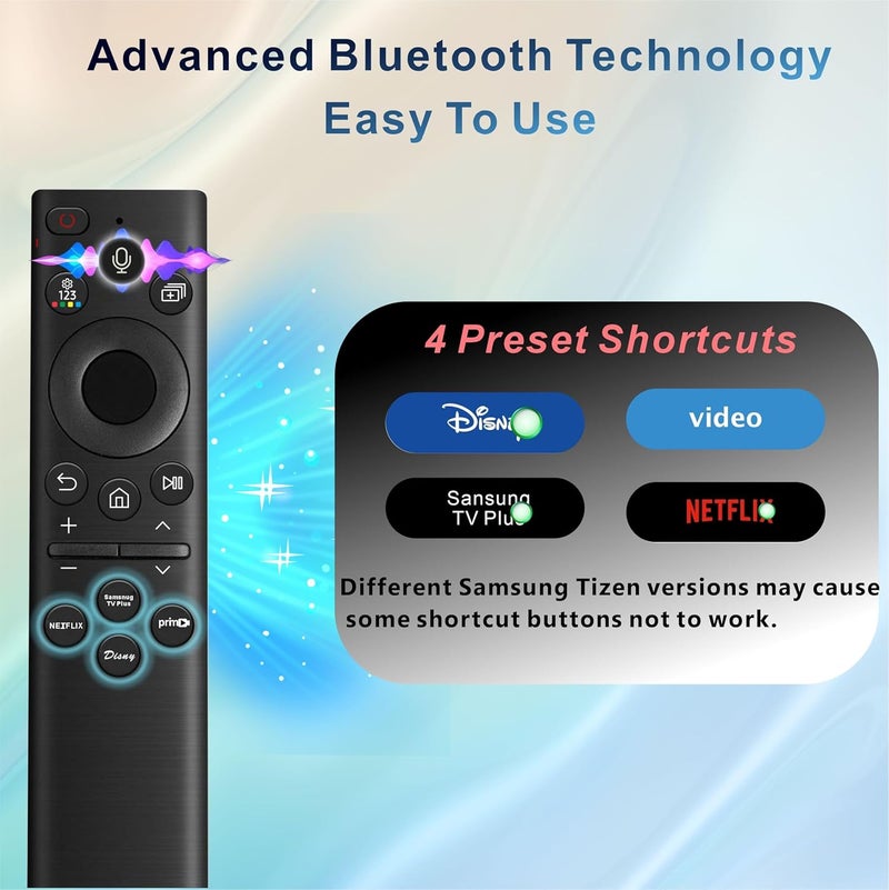 B BraiNice B Braince Replacement Remote for Samsung universal remote for smart tv 2025-2019, Voice Control remoto Samsung Smart tv, Mic, Bluetooth, Tizen, 2-Year Warranty. - Image 5